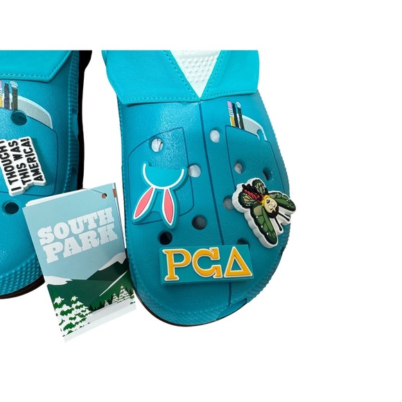 Crocs South‎ Park Randy Marsh Classic Clog Teal Blue Mens 8 Womens 10 211502-90H Crocs South Park Randy Marsh Classic Clog Teal Blue Mens 8  main image 4